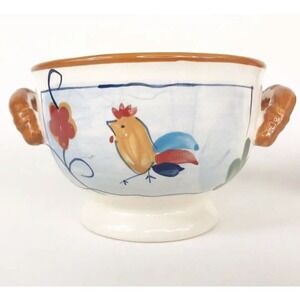 California Pantry Classic Ceramics Rooster Bowl With Handles‎